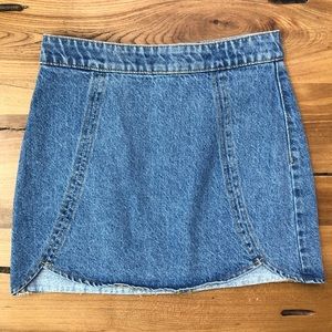 Pacsun Medium Wash Blue Denim Jean Mini Skirt